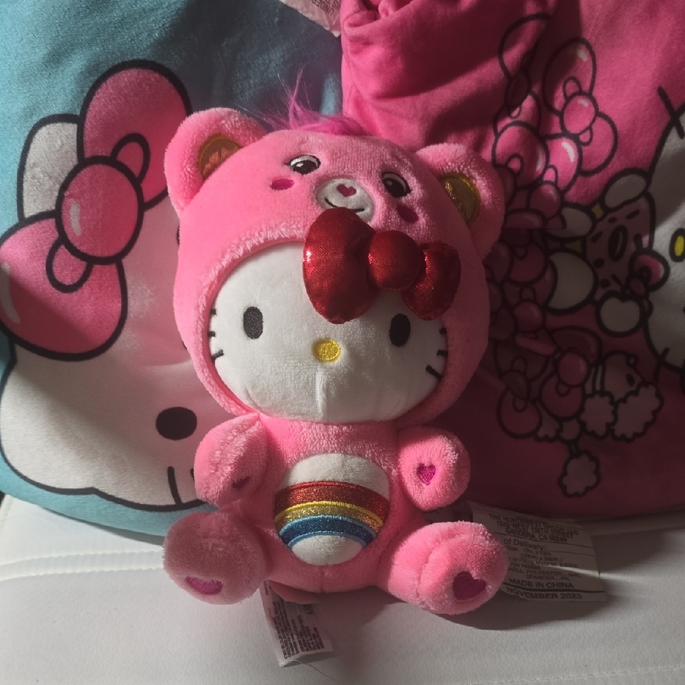Sanrio x Care Bears Hello Kitty Loves Cheer Bear Plush